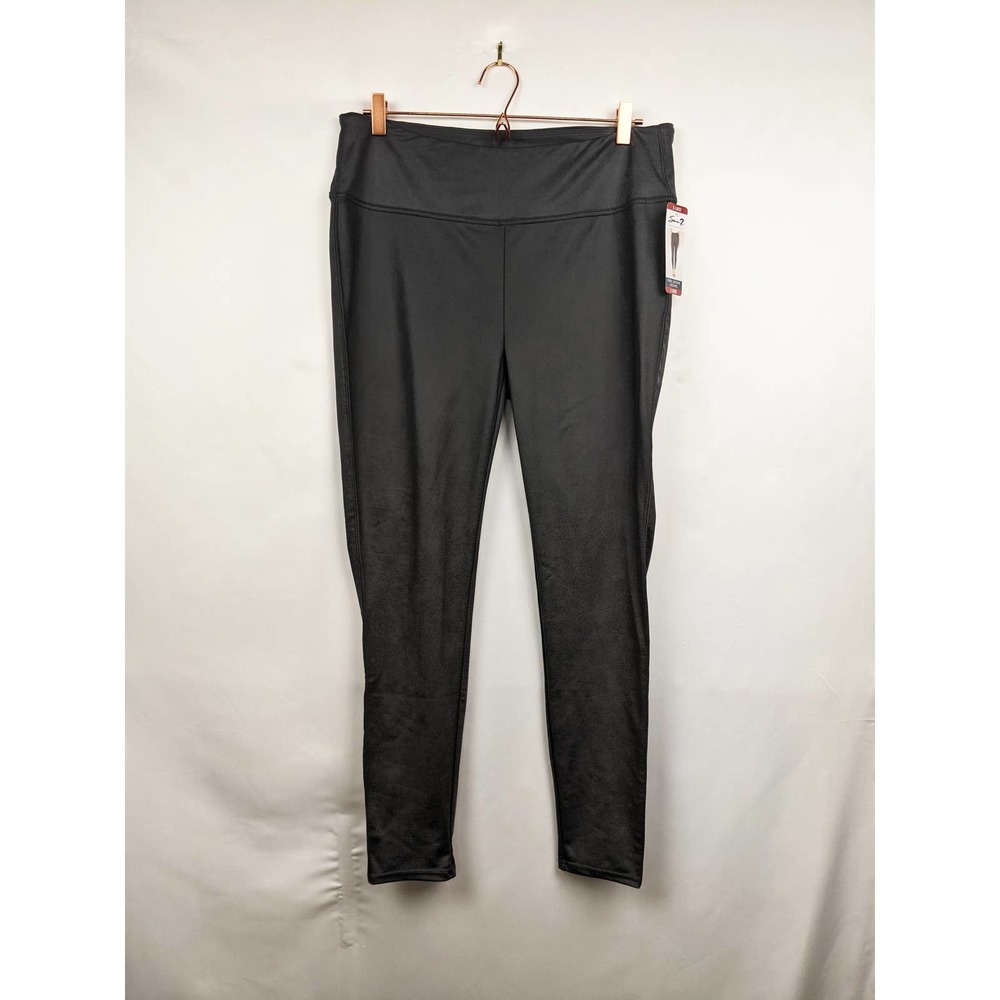 Seven7 Faux Leather Leggings Gunmetal Gray - Picture 3 of 9